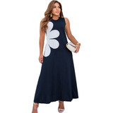 Vestido Flor Feminino Longo