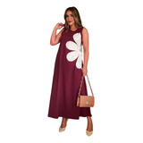 Vestido Flor Lateral Regata