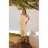 Vestido Flor Trico Feminino Midi Com Forro Tricot Croche