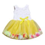Vestido Floral Amarelo Branco
