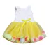 Vestido Floral Branco E Amarelo Tam 1 Ano Aniversário Menina