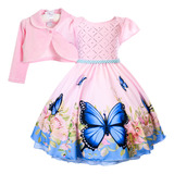 Vestido Floral Casamento Infantil Juvenil Formatura Bolero