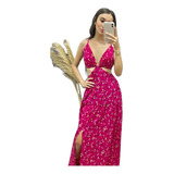 Vestido Floral Rosa Com