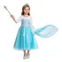 Vestido Frozen Fantasia Princesa Elsa Rainha Do Gelo