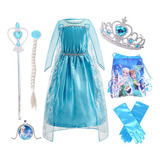Vestido Frozen Infantil Elsa Vestido Coroa