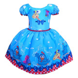 Vestido Galinha Pintadinha Azul