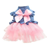 Vestido Gato Cachorro Pet Rosa Festa Fantasia Tamanho G
