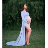 Vestido Gestante Para Ensaio De Fotos Com Shorts G17