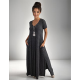 Vestido Gola V Com