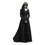 Vestido Gótico Medieval Feminino Vestido De