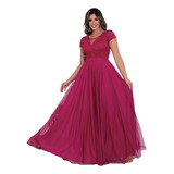 Vestido Grife Velasco Madrinha Renda Tule Longo Feminino