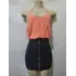 Vestido Hitan Tam M Tipo Blusa E Saia Bandage Preto Laranja