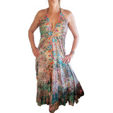 Vestido Indiano Babados Em