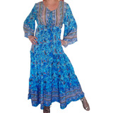 Vestido Indiano Em Seda