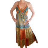 Vestido Indiano Em Seda