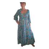 Vestido Indiano Em Seda
