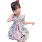 Vestido Infantil Algodão Flor Sakura Com Pingente - Rosa