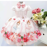 Vestido Infantil Bailarina Floral Rosa 1