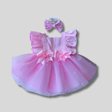 Vestido Infantil Bailarina Rosa Lindo Para Sua Princesa