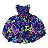 Vestido Infantil Barbie Azul