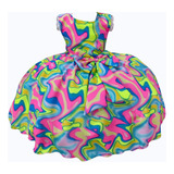 Vestido Infantil Barbie Colorido