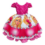 Vestido Infantil Barbie Luxo Festa