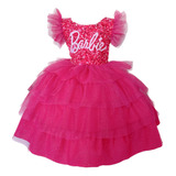 Vestido Infantil Barbie Luxuoso Festa Temática Aniversário