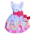 Vestido Infantil Barbie Rosa Luxo + Tiara