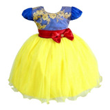 Vestido Infantil Bebê Branca De Neve