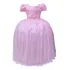 Vestido Infantil Bordado Rosa Princesa Festa Daminha Longo 