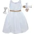Vestido Infantil Branco Casamento Noivinha E Luvas Promoção