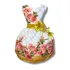 Vestido Infantil Branco Com Laço Dourado Rosas Luxo + Brinde