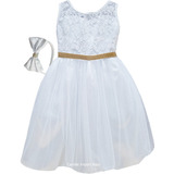 Vestido Infantil Branco Luxo