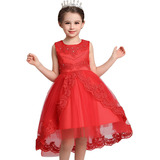 Vestido Infantil Calda Perolas