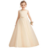 Vestido Infantil Champanhe Luxo