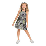Vestido Infantil Cotton Maquinetado