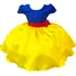 Vestido Infantil Da Branca De Neve Linda Fantasia Festa Luxo