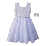 Vestido Infantil Daminha Batizado Formatura Ano Novo 4 A 16