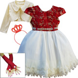 Vestido Infantil De Festa Luxo Realeza