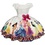 Vestido Infantil De Festa Princesas Disney