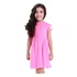Vestido Infantil Em Algodão Laço Na Manga Para Verão