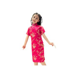 Vestido Infantil Estampa De Flor De Cerejeira Pink