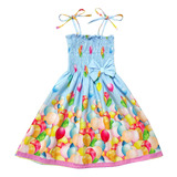 Vestido Infantil Estampa Temático Balões Modelo