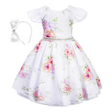 Vestido Infantil Estampado Floral
