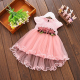 Vestido Infantil Festa Branco Batizado Florista Dama
