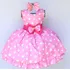 Vestido Infantil Festa Minnie Rosa Luxo Com Bolero Promoção