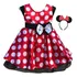 Vestido Infantil Festa Minnie Vermelho Com Tiara Minie