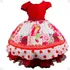 Vestido Infantil Festa Morango Moranguinho Bebe Menina Luxo