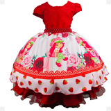 Vestido Infantil Festa Morango