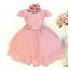 Vestido Infantil Floral Daminha Realeza Floral Rose Promoção
